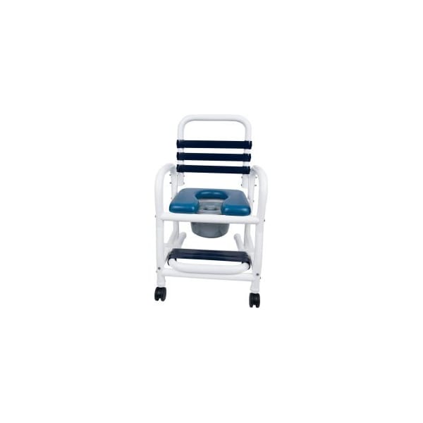 Mor-Medical International Mor Medical International Deluxe Shower Commode Chair, Slideout Footrest, 310 lb. Capacity DNE-310-3TWL-SF - main